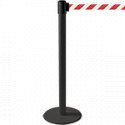 Colonnina SAFE IN modello PLUS nera opaca con nastro BIANCO/ROSSO