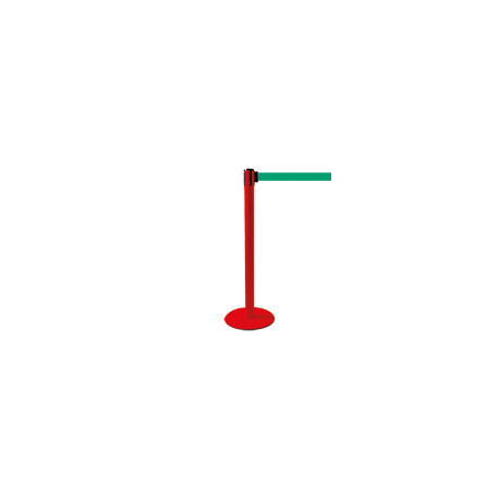 Colonnina SAFE IN modello PLUS colore rosso con nastro VERDE