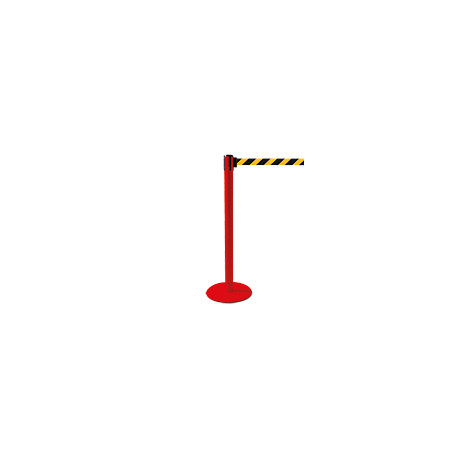Colonnina SAFE IN modello PLUS colore rosso con nastro GIALLO/NERO