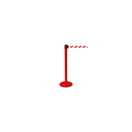 Colonnina SAFE IN modello PLUS colore rosso con nastro BIANCO/ROSSO