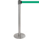 Colonnina SAFE IN modello PLUS in acciaio cromato lucido nastro VERDE