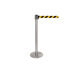 Colonnina SAFE IN modello PLUS in acciaio cromato lucido nas. NERO/GIAL