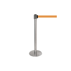 Colonnina SAFE IN modello PLUS in acciaio cromato lucido nastr. ARANCIO