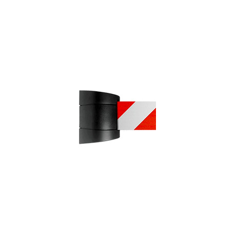 Testina a muro SAFE IN nera nastro 10 mt ROSSO/BIANCO