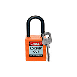 Lucchetto tutto nylon chiavi tutte diverse colore ARANCIO