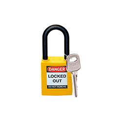 Lucchetto tutto nylon chiavi tutte diverse colore GIALLO