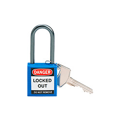 Lucchetto in nylon arco in alluminio chiavi diverse colore BLU