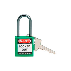 Lucchetto in nylon arco in alluminio chiavi diverse colore VERDE
