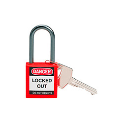 Lucchetto in nylon arco in alluminio chiavi diverse colore ROSSO