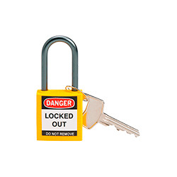 Lucchetto in nylon arco in alluminio chiavi diverse colore GIALLO