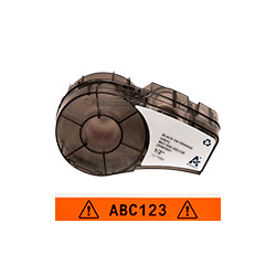 Rotolo in vinile da 6,4 m scritta nera fondo arancio x stampante M211