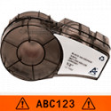 Rotolo in vinile da 6,4 m scritta nera fondo arancio x stampante M211