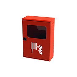 Cassetta per manichetta UNI45 mod. "UTAH" in acciaio vernciato rosso