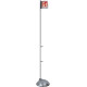 Piantana porta estintore acc. cromato cartello incluso mm 300x1900 h.