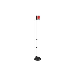 Piantana porta estintore vern. nero cartello incluso mm 300x1900 h.