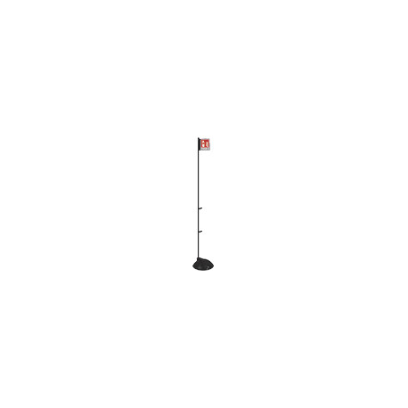 Piantana porta estintore vern. nero cartello incluso mm 300x1900 h.