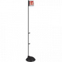 Piantana porta estintore vern. nero cartello incluso mm 300x1900 h.