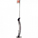 Piantana nera con asta e cartello mm 300x2000 h.