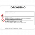 Cartello sostanze pericolose simbologia CLP " IDROGENO "