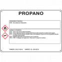 Cartello sostanze pericolose simbologia CLP " PROPANO "