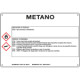 Cartello sostanze pericolose simbologia CLP " METANO "