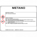 Cartello sostanze pericolose simbologia CLP " METANO "