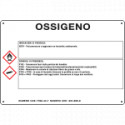 Cartello sostanze pericolose simbologia CLP " OSSIGENO "