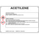 Cartello sostanze pericolose simbologia CLP " ACETILENE "