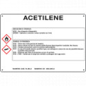 Cartello sostanze pericolose simbologia CLP " ACETILENE "