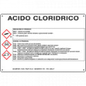 Cartello sostanze pericolose simbologia CLP " ACIDO CLORIDRICO "