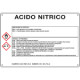Cartello sostanze pericolose simbologia CLP " ACIDO NITRICO "