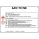 Cartello sostanze pericolose simbologia CLP " ACETONE "