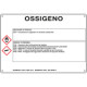 Cartello sostanze pericolose simbologia CLP " OSSIGENO "