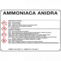 Cartello sostanze pericolose simbologia CLP " AMMONIACA ANIDRA "