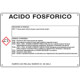 Cartello sostanze pericolose simbologia CLP " ACIDO FOSFORICO "