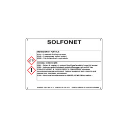 Cartello sostanze pericolose simbologia CLP " SOLFONET "