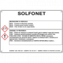 Cartello sostanze pericolose simbologia CLP " SOLFONET "