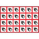 Foglio n. 24 etichette adesive infiammabile