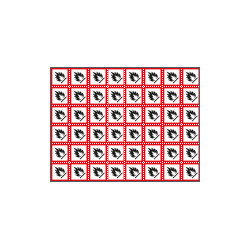 Foglio n. 48 etichette adesive infiammabile