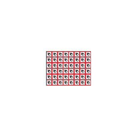 Foglio n. 48 etichette adesive infiammabile