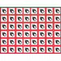 Foglio n. 48 etichette adesive infiammabile