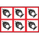 Foglio n. 6 etichette adesive comburente