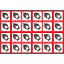 Foglio n. 24 etichette adesive comburente