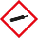 Etichetta adesiva singola " gas compresso "