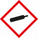 Etichetta adesiva singola " gas compresso "
