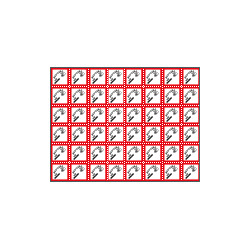 Foglio n. 48 etichette adesive corrosivo