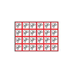 Foglio n. 24 etichette adesive tossico