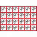 Foglio n. 24 etichette adesive tossico