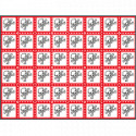 Foglio n. 48 etichette adesive tossico