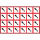 Foglio n. 24 etichette adesive pericolo